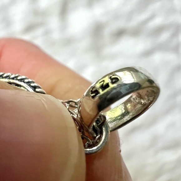 925 SUNSET Flash! Layered Labradorite on Moonstone w/ Black Tourmaline! necklace - Picture 9 of 10